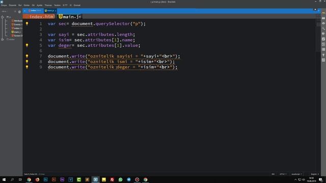 182- JavaScript Dersleri - HTML DOM attribute value - Oznitelik İcerigini Ogrenme ve Degistirme смотреть онлайн