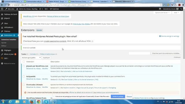 Comment installer une extension sur un WordPress MultiSite смотреть онлайн