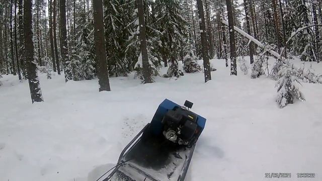мотобуксировщик полярник . таёжные будни
