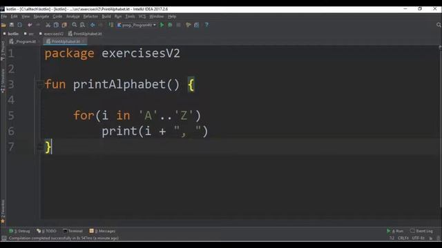 print alphabet in kotlin смотреть онлайн