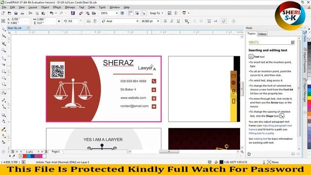 Law Business Cards Download In CDR File |Urdu Hindi| |Corel Draw Tutorial| смотреть онлайн