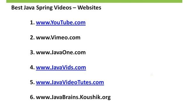 BEST WEBSITES JAVA SPRING VIDEOS смотреть онлайн