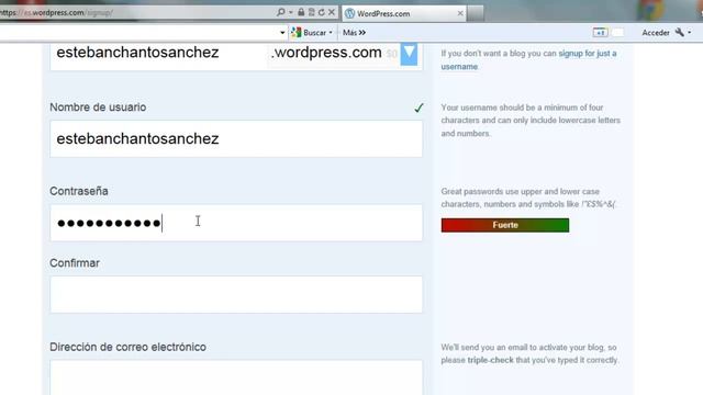 Aprendiendo a crear una cuenta en WordPress смотреть онлайн