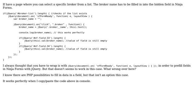 Wordpress: Cannot prefill hidden Ninja Forms fields смотреть онлайн