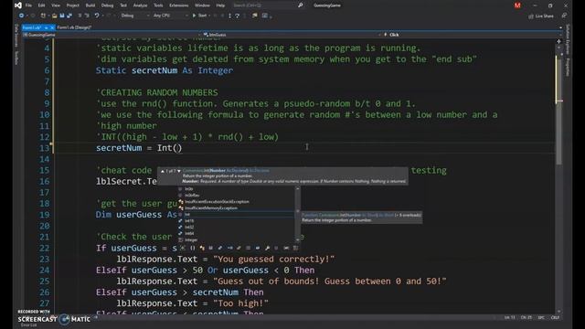 Generating Random Numbers with Visual Basic смотреть онлайн