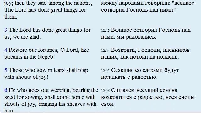 ESV Бибпия. Псалом 126 . Аудирование смотреть онлайн