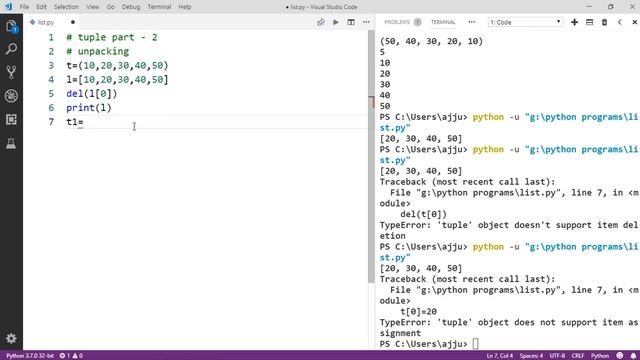 Lecture 33:- Tuples ( part -2 ) || Methods and operations for tuples|| learningstrome Academy смотреть онлайн