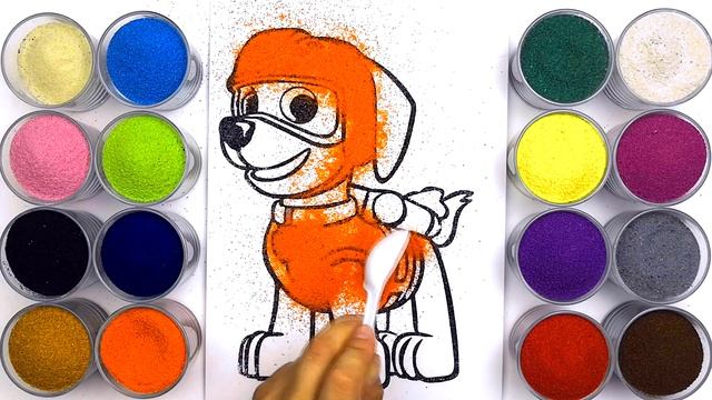 Щенячий Патруль МЕГАЩЕНКИ Зума , рисование песком, раскраска для детей/ BabyBox art смотреть онлайн