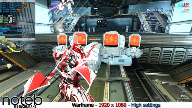 MSI Alpha 15 A3DD: Warframe benchmark test (AMD Ryzen 7 3750H, Radeon RX 5500M) смотреть онлайн