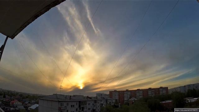 Гало на закате г.Омск Timelapse смотреть онлайн