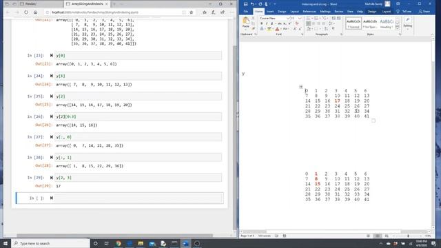 Indexing and Slicing of 1D, 2D and 3D Arrays Using Numpy смотреть онлайн