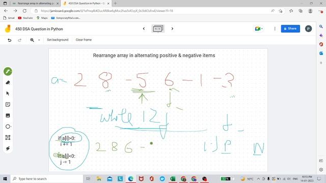 Alternative Positive and Negative Numbers with O(1) space in Python | LoveBabbar Sheet смотреть онлайн
