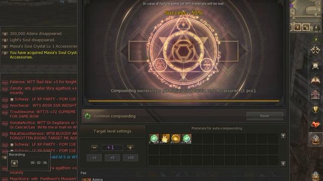 Masia's Soul Crystal Lv. 1-5 Compound #1 /// Lineage II EU Core смотреть онлайн
