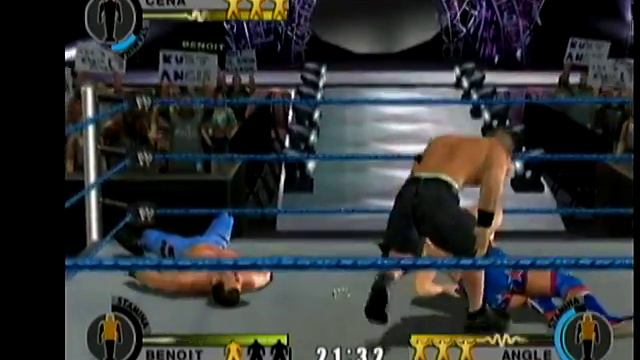 WWE DOR 2 - Benoit vs. Angle vs. Cena Hardcore Triple Threat смотреть онлайн