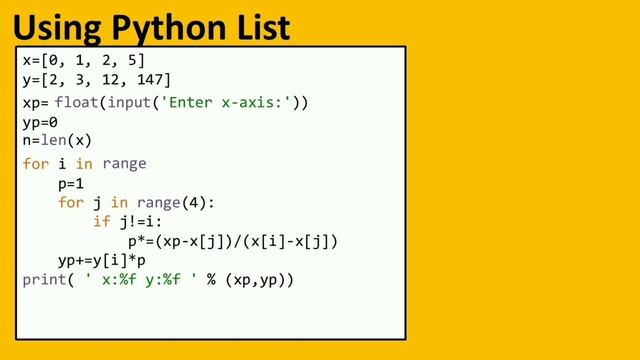 LAGRANGE INTERPOLATION METHOD USING PYTHON | ALGORITHM, COMPUTATION AND PLOT | PYTHON TUTORIAL смотреть онлайн