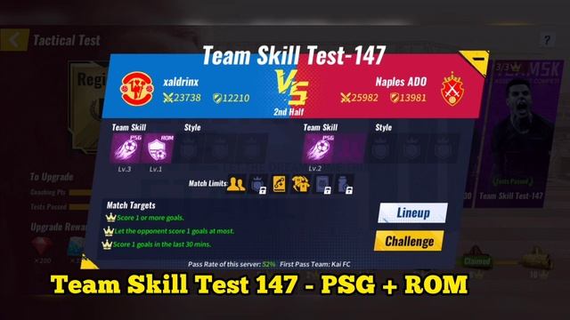 Football Master 2 Team Skill Test 102 , 130 , 147 , 155 , 195 - how to complete tactical test смотреть онлайн