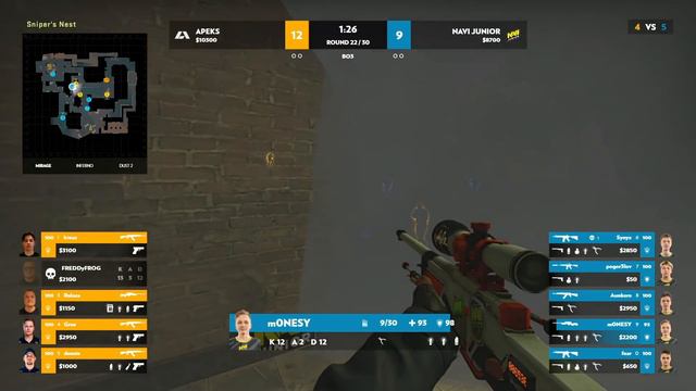 НАВИ ДЖУНИОР НУЖНА ТОЛЬКО ПОБЕДА! - NAVI Junior vs Apeks (CS:GO) смотреть онлайн