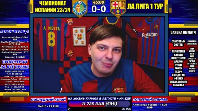 ХЕТАФЕ - БАРСЕЛОНА СМОТРИМ МАТЧ / ЧЕМПИОНАТ ИСПАНИИ, ЛА ЛИГА 1 ТУР / ОБСУЖДАЕМ И ОБЩАЕМСЯ 13.08.23 смотреть онлайн