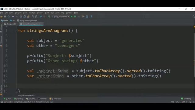strings anagrams v1 in kotlin смотреть онлайн