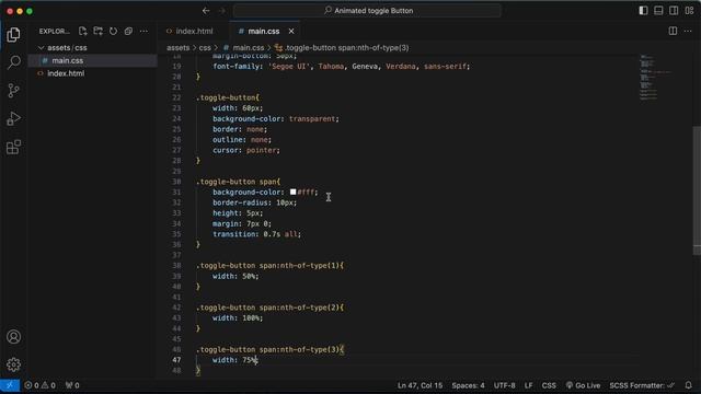 How to Create a Animated Hamburger Menu Toggle Button | HTML, CSS, and JavaScript Tutorial смотреть онлайн