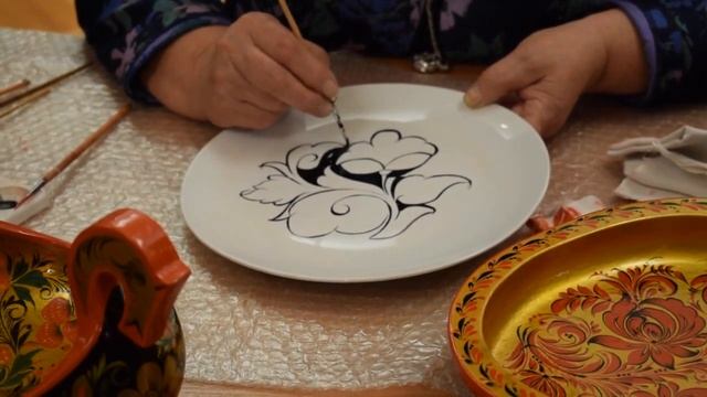 Надежда Александровна Лушина_Мастер класс по хохломской росписи смотреть онлайн