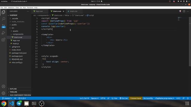 Vue3.js. Componentlar bilan ishlash va defineProps haqida смотреть онлайн