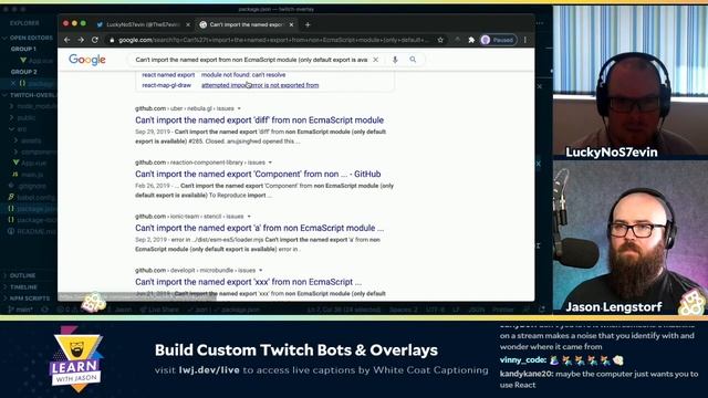 Build Custom Twitch Bots & Overlays (with LuckyNoS7evin) — Learn With Jason смотреть онлайн
