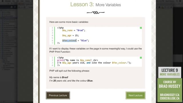 More Variables [#9] Code Dynamic Websites with PHP смотреть онлайн