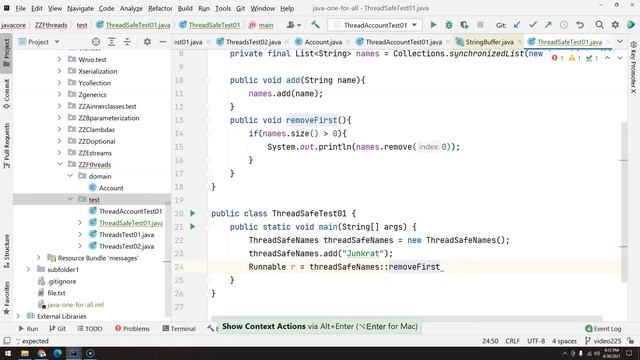 226 - Threads pt 07 - Synchronizing threads pt 03 - Thread safe classes смотреть онлайн