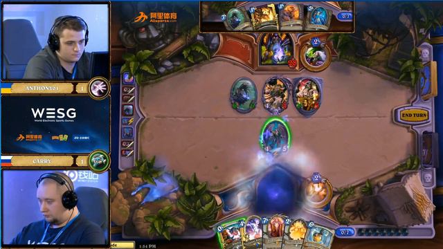 Anthony04 vs Carry , WESG 2017 Hearthstone European Qualifier Finals смотреть онлайн