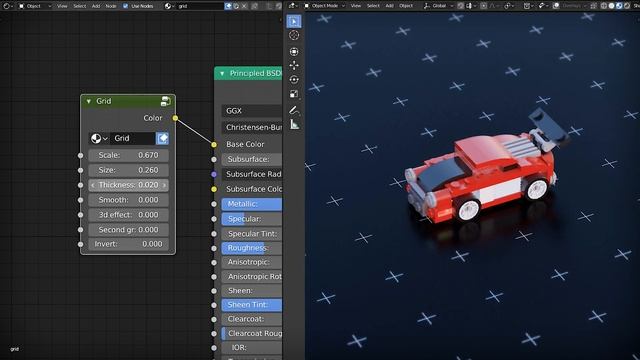 Blender - Procedural Grid Texture short tutorial смотреть онлайн