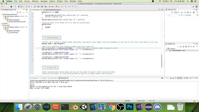 Java Beginner Tutorial - Text Adventure Game - 1.5 - Random Numbers смотреть онлайн