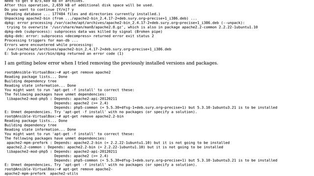 Unix & Linux: E: sub-process /usr/bin/dpkg returned an error code (1) while updating php смотреть онлайн