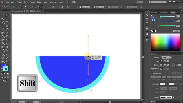 How to Draw a Quarter Circle in Adobe Illustrator смотреть онлайн