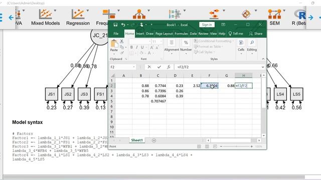 Confirmatory Factor Analysis and Structural Equation Modeling (CFA and SEM) using JASP software смотреть онлайн
