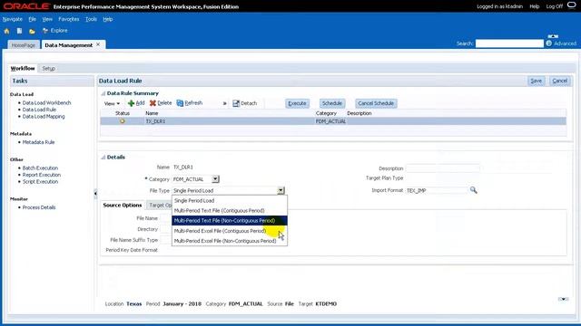 The Oracle Hyperion FDMEE interface смотреть онлайн
