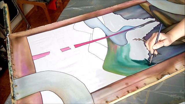 Роспись декоративного панно "Зов Шамана"| "Холодный батик" смотреть онлайн