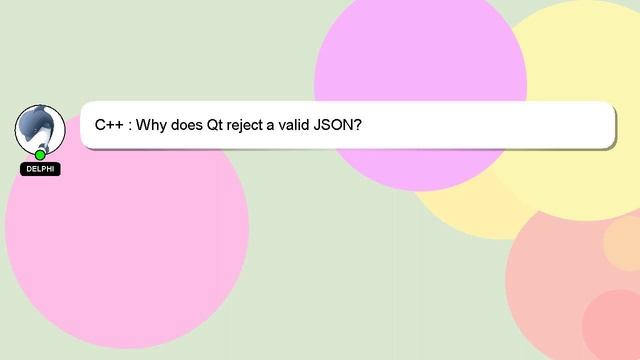 C++ : Why does Qt reject a valid JSON? смотреть онлайн