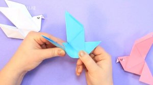 Простая оригами птица из бумаги / Как сделать птицу из бумаги