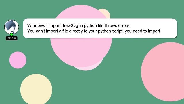Windows : Import drawSvg in python file throws errors смотреть онлайн