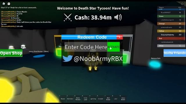 Codes for Death Star Tycoon (Excluding Double Saber Code) смотреть онлайн