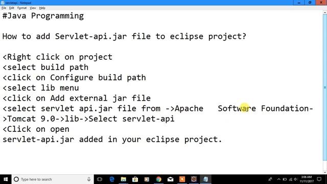add Servlet-api.jar file to eclipse project смотреть онлайн
