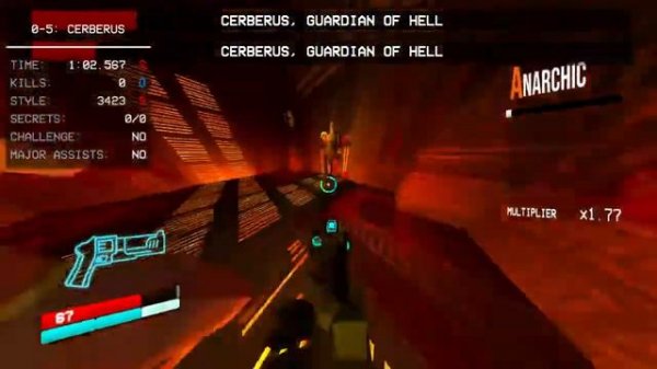 ULTRAKILL: MAP 0-5: Cerberus (New Game, All Secrets/Kills, Challenge, P Rank)