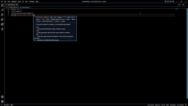 Calculating the Surface Area of a Cube with Python Artificial Intelligence Code Coder Coding Exampl смотреть онлайн