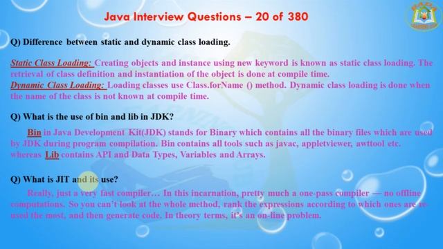 Java Interview Questions – 20 out of 380 смотреть онлайн