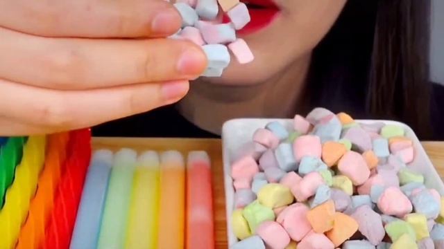 Радужные сладости ? АСМР ЕДА / ASMR FOOD смотреть онлайн