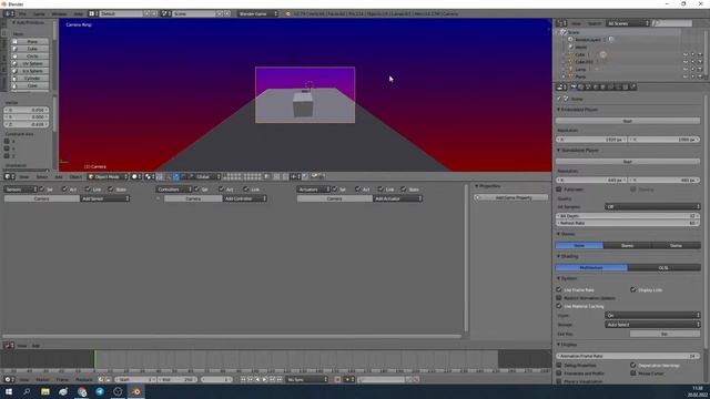 Простая игра в Blender 2.79 смотреть онлайн
