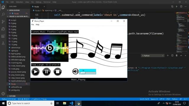 How To Make Music Player l Python(tkinter) | Demo | @dragcoder смотреть онлайн