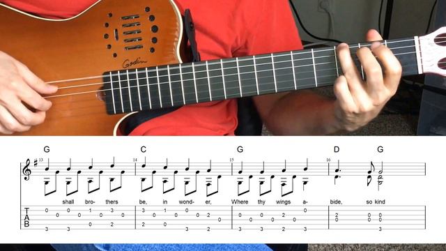 Ode to Joy (Beethoven) | Solo Guitar Tab смотреть онлайн