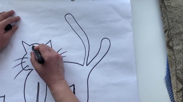 Как нарисовать кота просто,Рисунки для срисовки кот,Рисуем легко котик,Простые рисунки котик смотреть онлайн